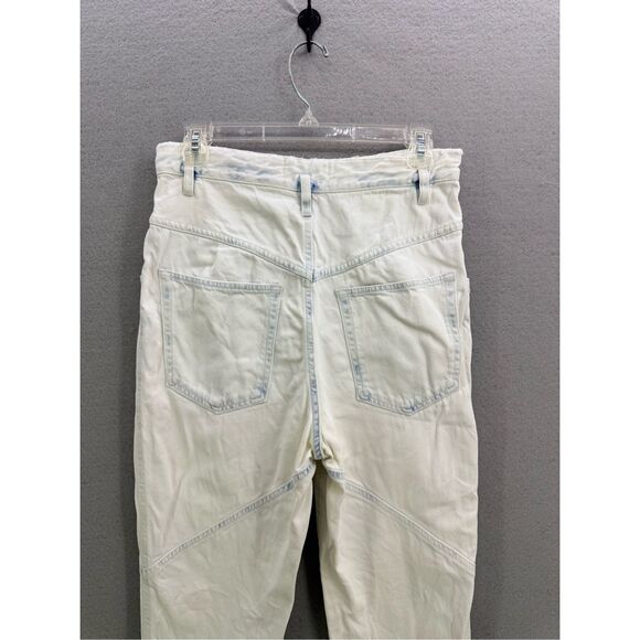Isabel Marant Nadeloisa Whitewash High Rise Tapered Leg Jeans Size 4 (36) - Picture 7 of 15